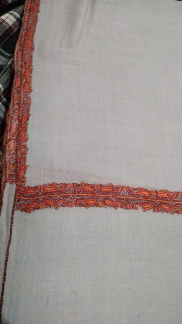Kashmiri Shawl with hand Sozni Embroidery by Zarina NRSRC114478